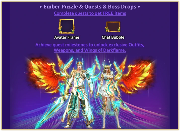 Ember Puzzle & Quests & Boss Drops