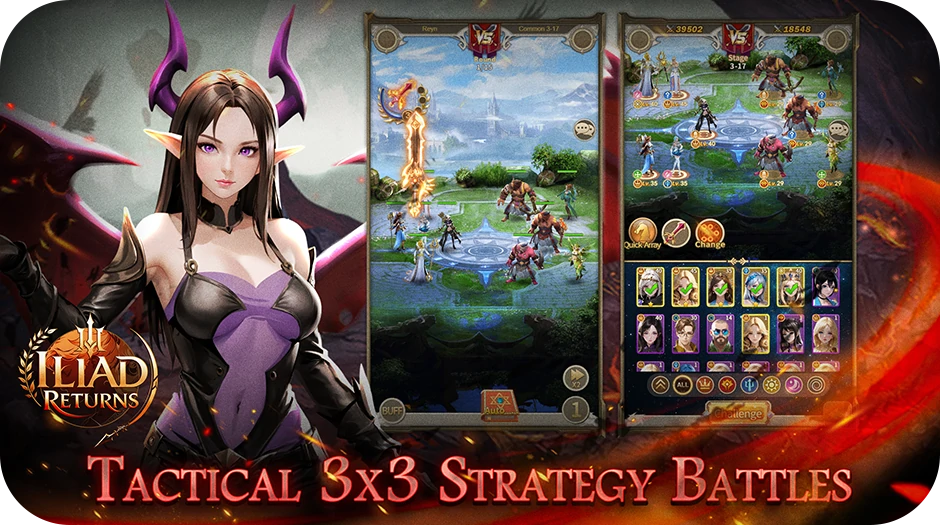 Tactical 3x3 Strategy Battles